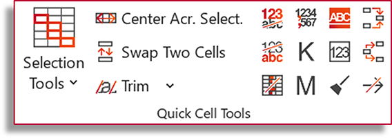 Ribbon Professor Excel Tools: Quick Cell Tools