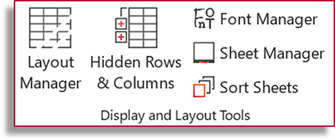 Ribbon Professor Excel Tools: Display and Layout Tools