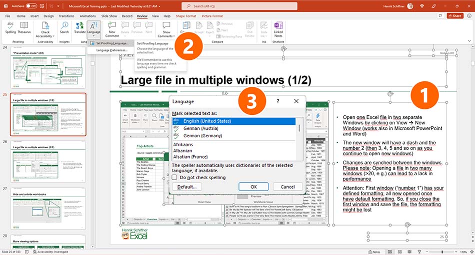 Word Change Proofing Language Of Document