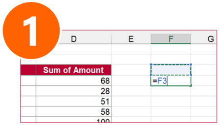 Step 1: Link to the cell above and copy cell.