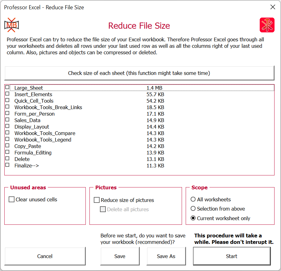 Why is my Excel file so large and how to reduce the Excel file size?